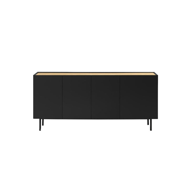 Buffet 4 portes 165x40 cm Arista de Teulat noir