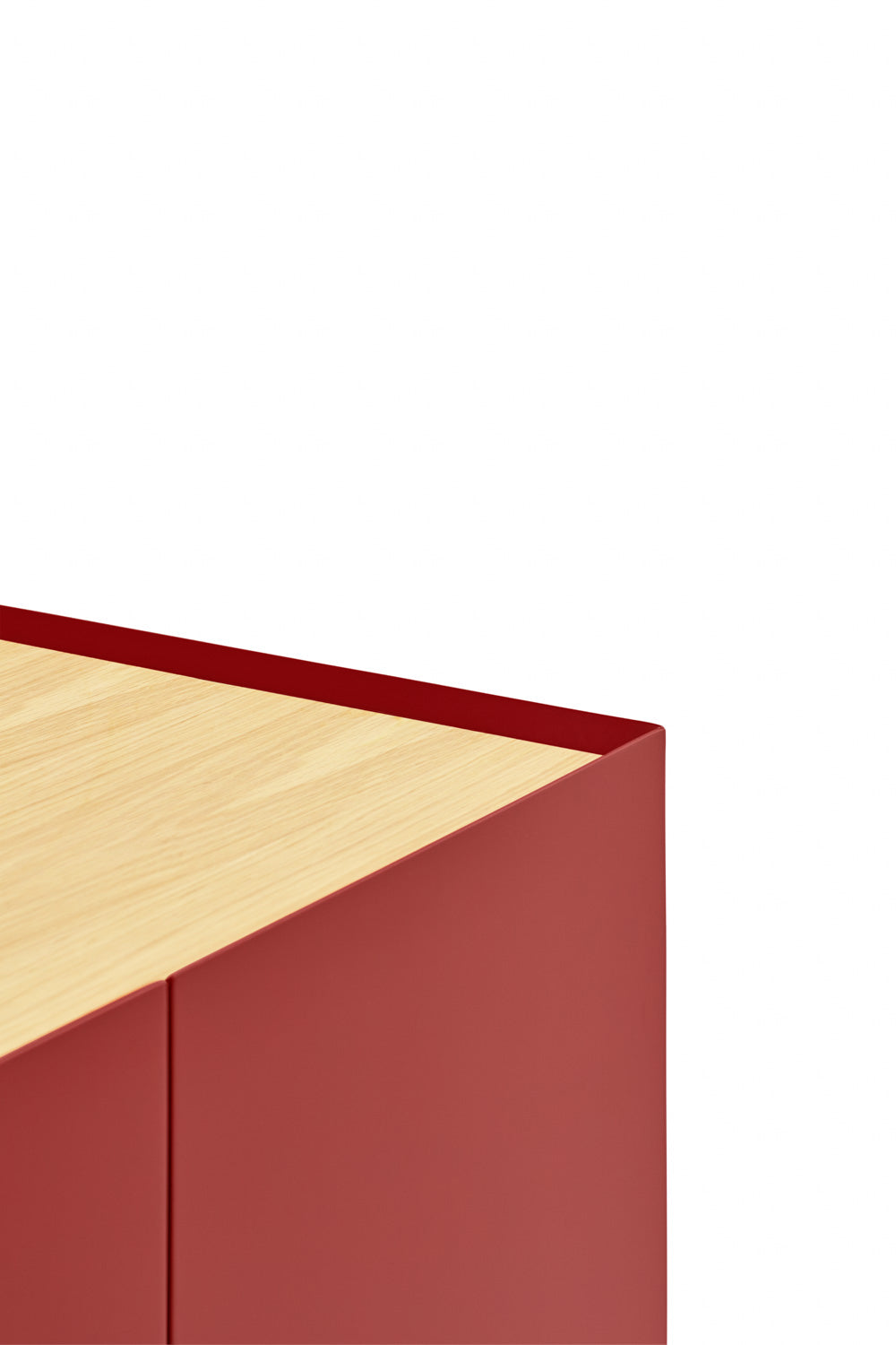 Buffet 4 portes 165x40 cm Arista de Teulat rouge