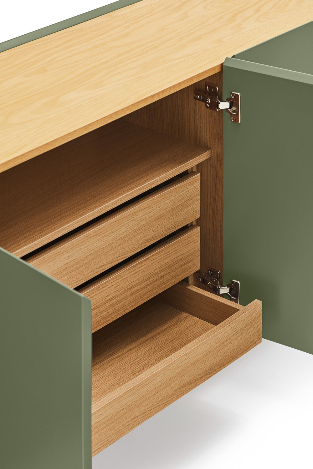 Buffet 4 portes 165x40 cm Arista de Teulat vert