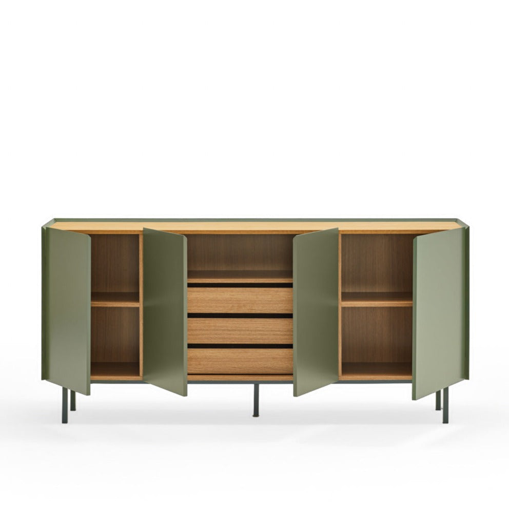 Buffet 4 portes 165x40 cm Arista de Teulat vert