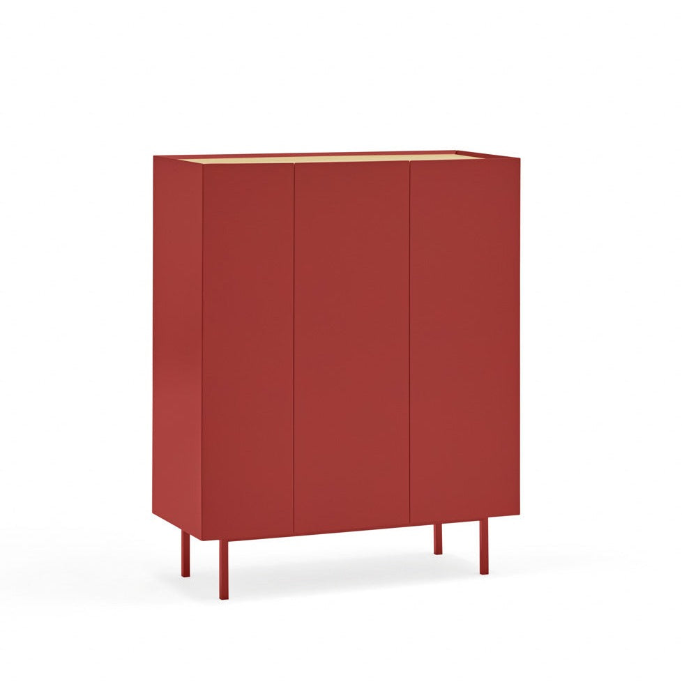 Buffet 3 portes 95x120 cm Arista de Teulat rouge