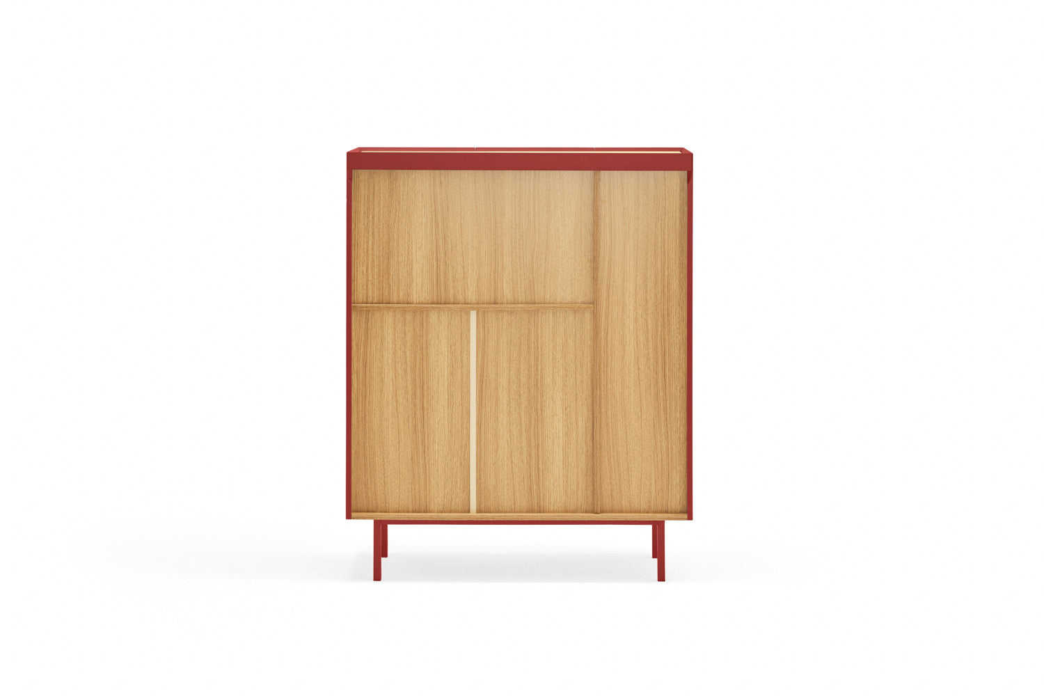 Buffet 3 portes 95x120 cm Arista de Teulat rouge