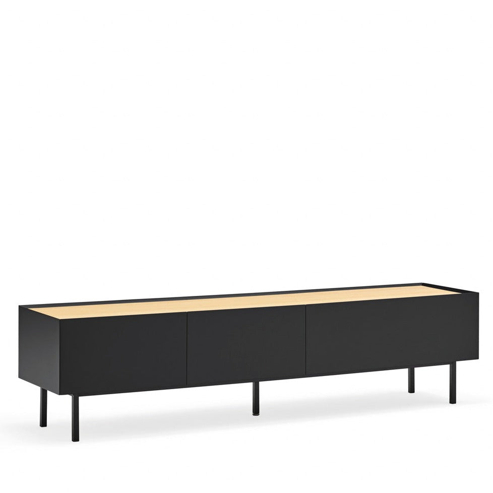 Meuble TV 180x40 cm Arista de Teulat noir