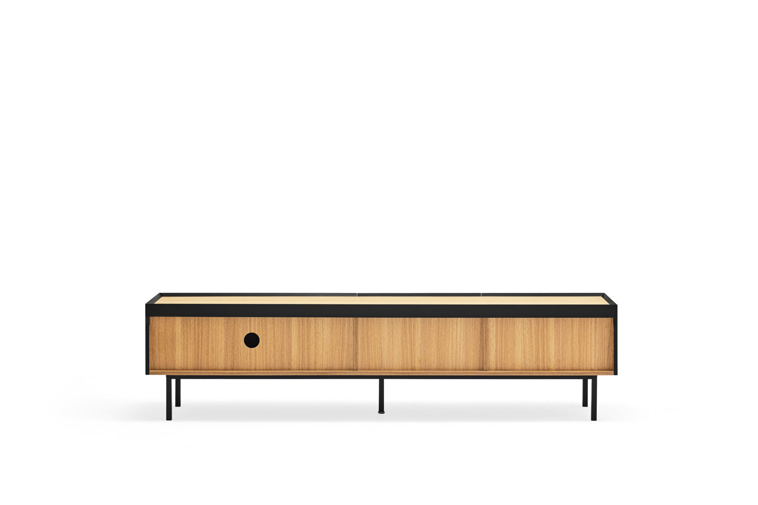 Meuble TV 180x40 cm Arista de Teulat noir