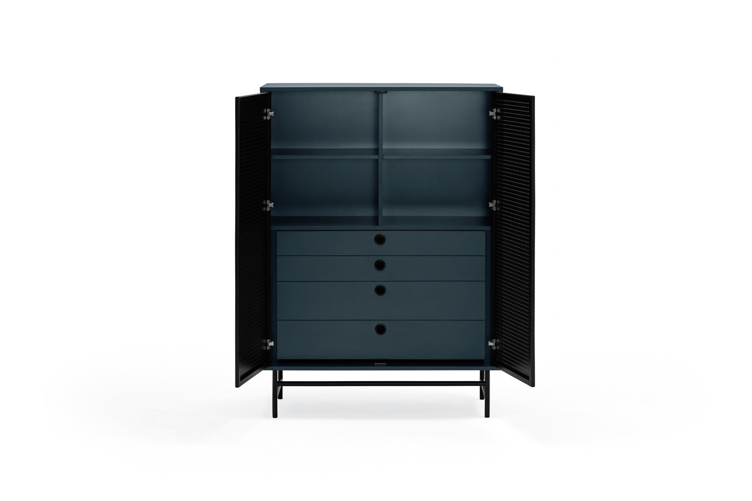 Buffet 2 portes 93x130 cm Punto de Teulat bleue