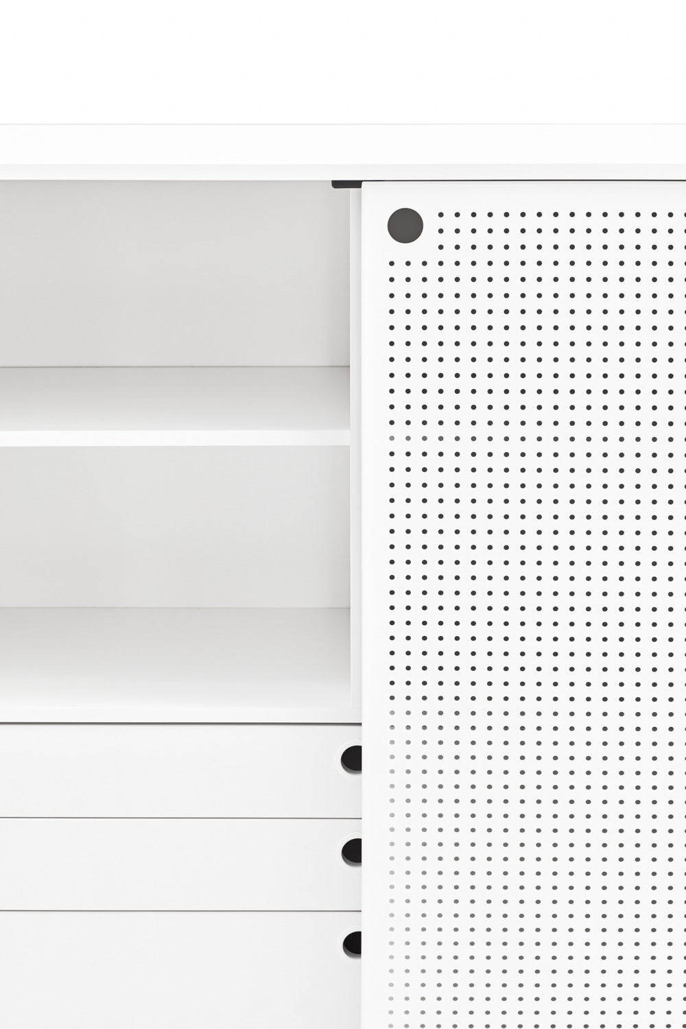 Buffet 2 portes 93x130 cm Punto de Teulat blanc