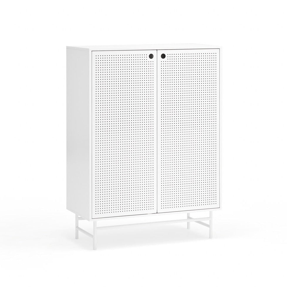Buffet 2 portes 93x130 cm Punto de Teulat blanc