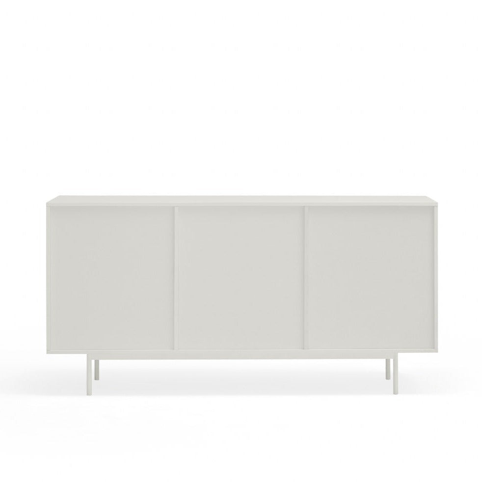 Buffet 4 tiroirs 2 portes 160x47 cm Sierra de Teulat blanc et chêne clair