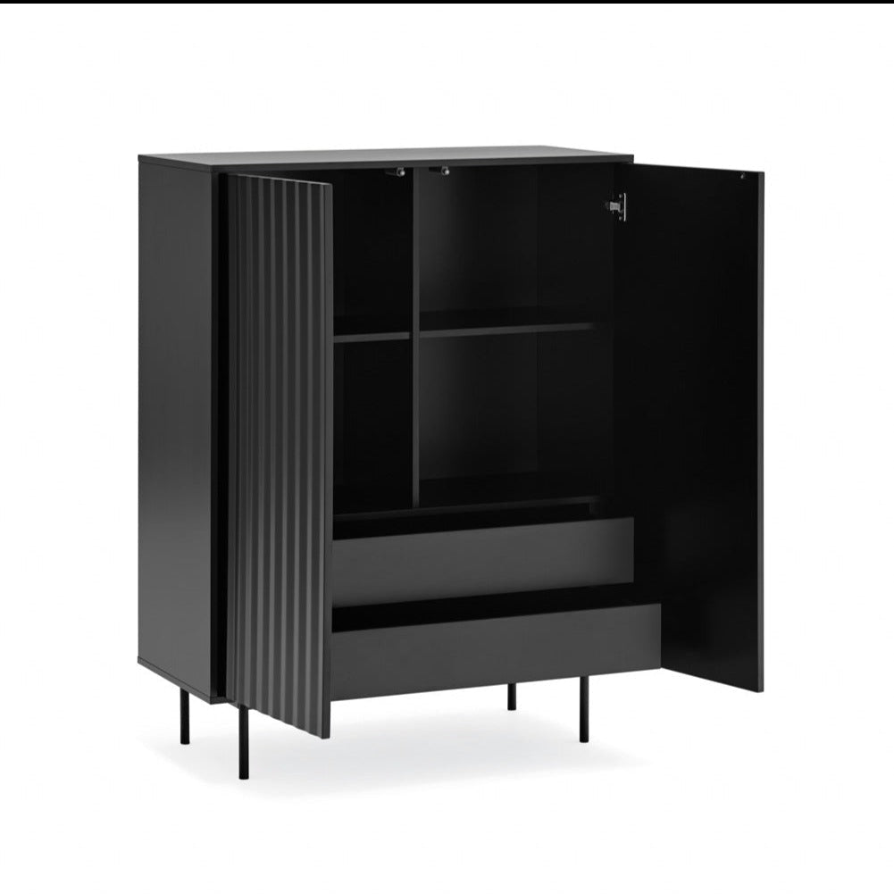 Buffet moderne 2 portes 97x130 cm Sierra de Teulat noir