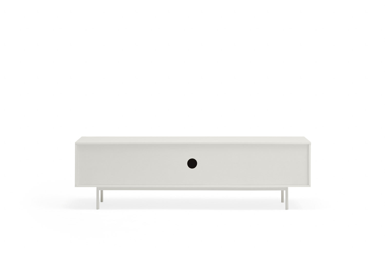 Meuble TV 2 portes à abattant 180x40 cm Sierra de Teulat blanc