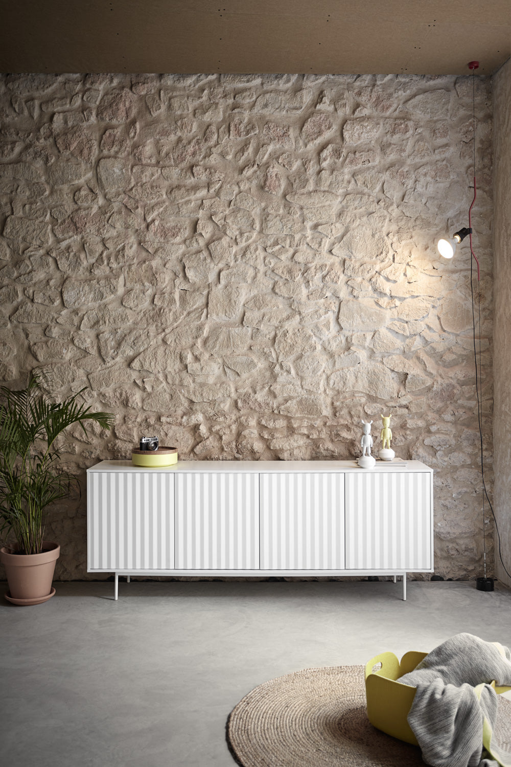 Buffet 4 portes 212x47 cm Sierra de Teulat blanc