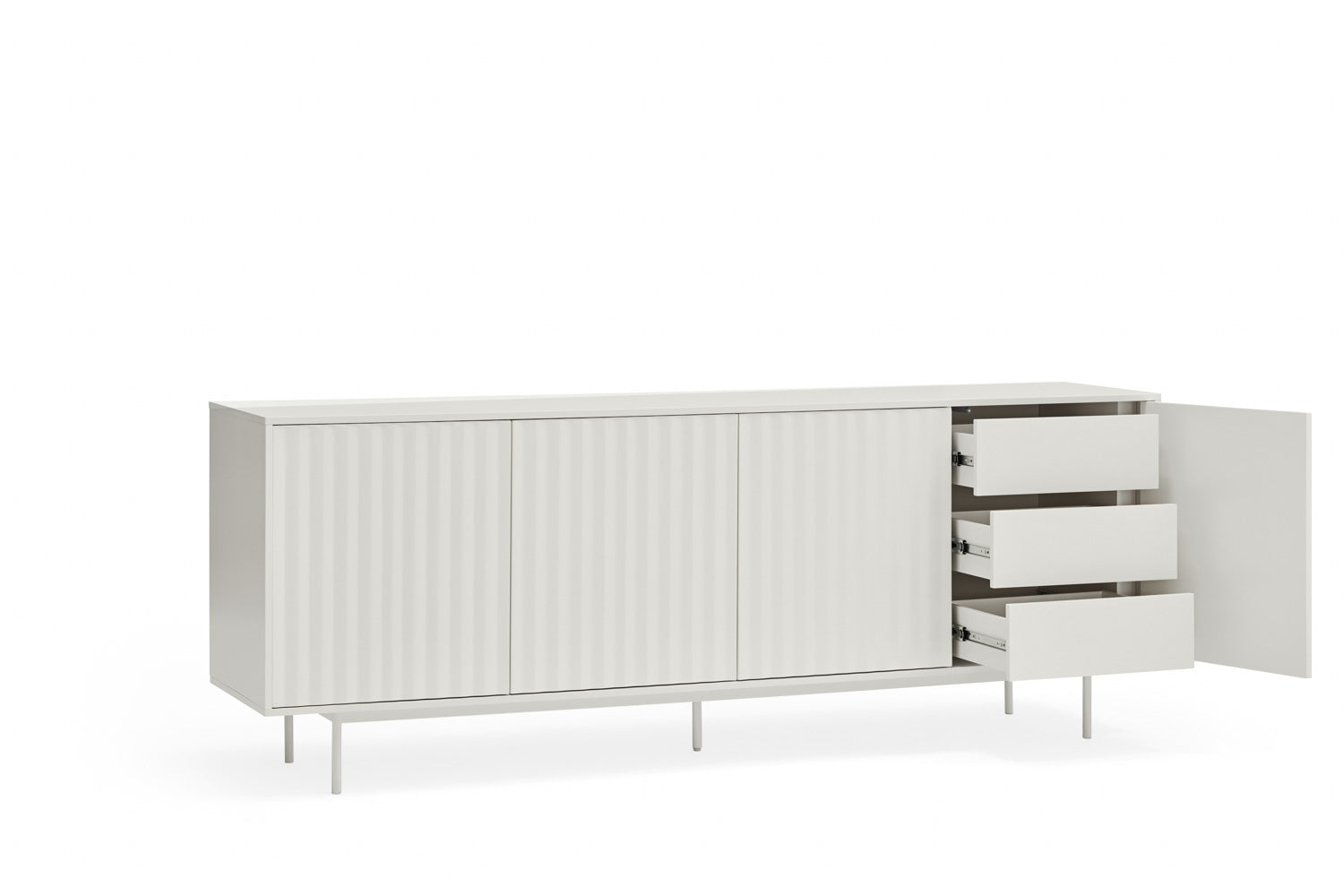 Buffet 4 portes 212x47 cm Sierra de Teulat blanc