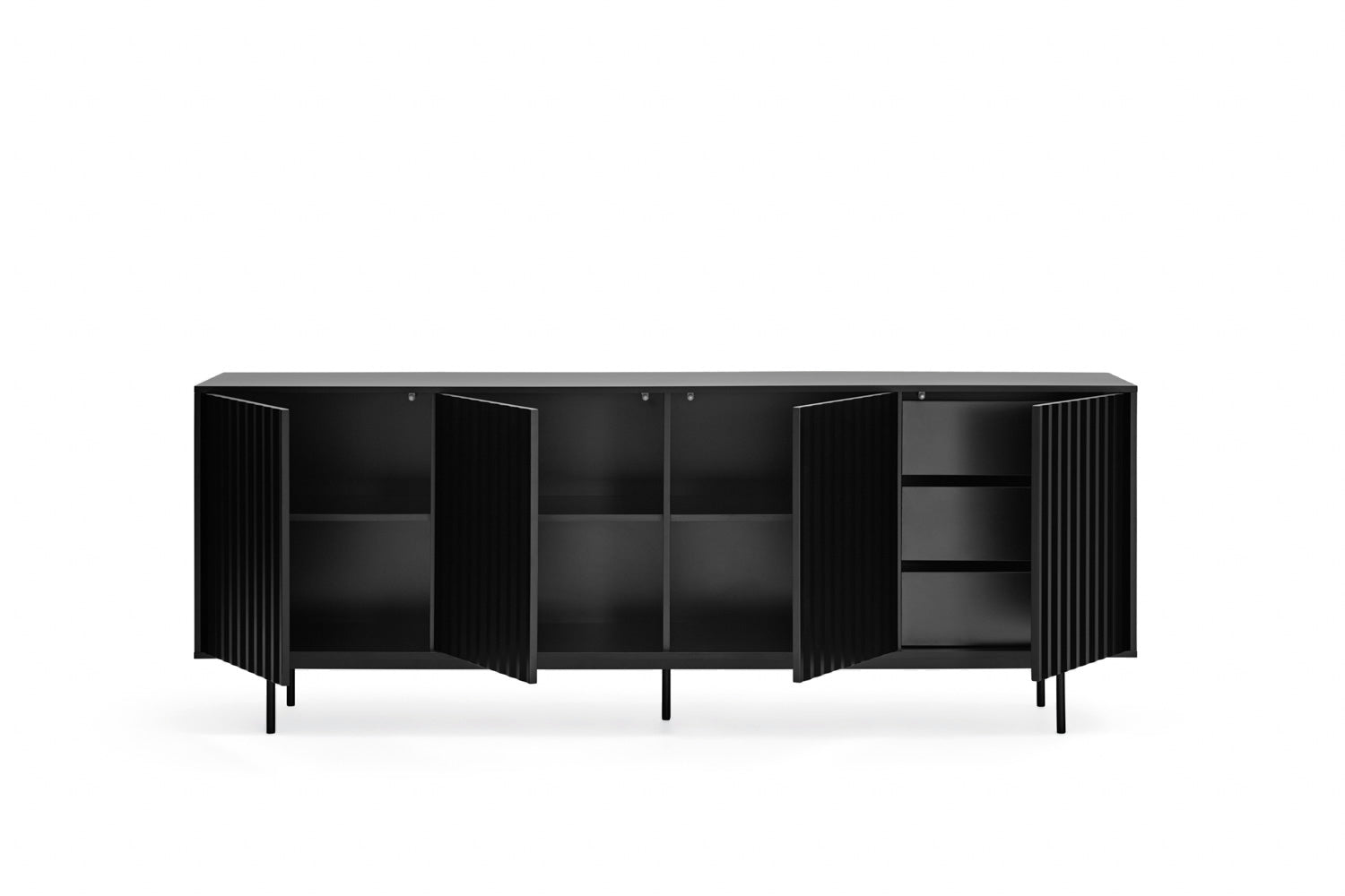 Buffet 4 portes 212x47 cm Sierra de Teulat noir