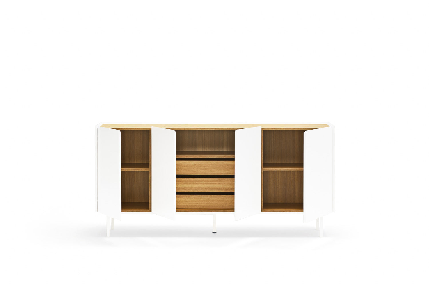 Buffet 4 portes 165x40 cm Arista de Teulat blanc