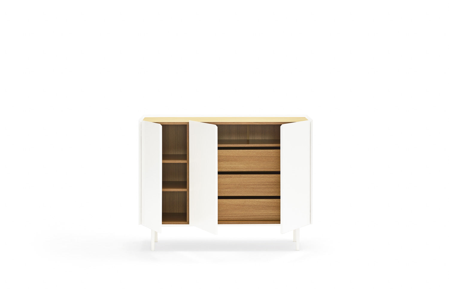 Buffet 3 portes 110x40 cm Arista de Teulat blanc