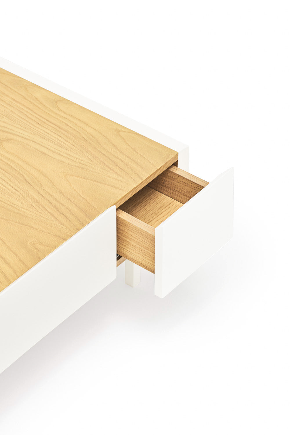 Table basse de salon rectangulaire 110x60 cm Arista de Teulat blanche