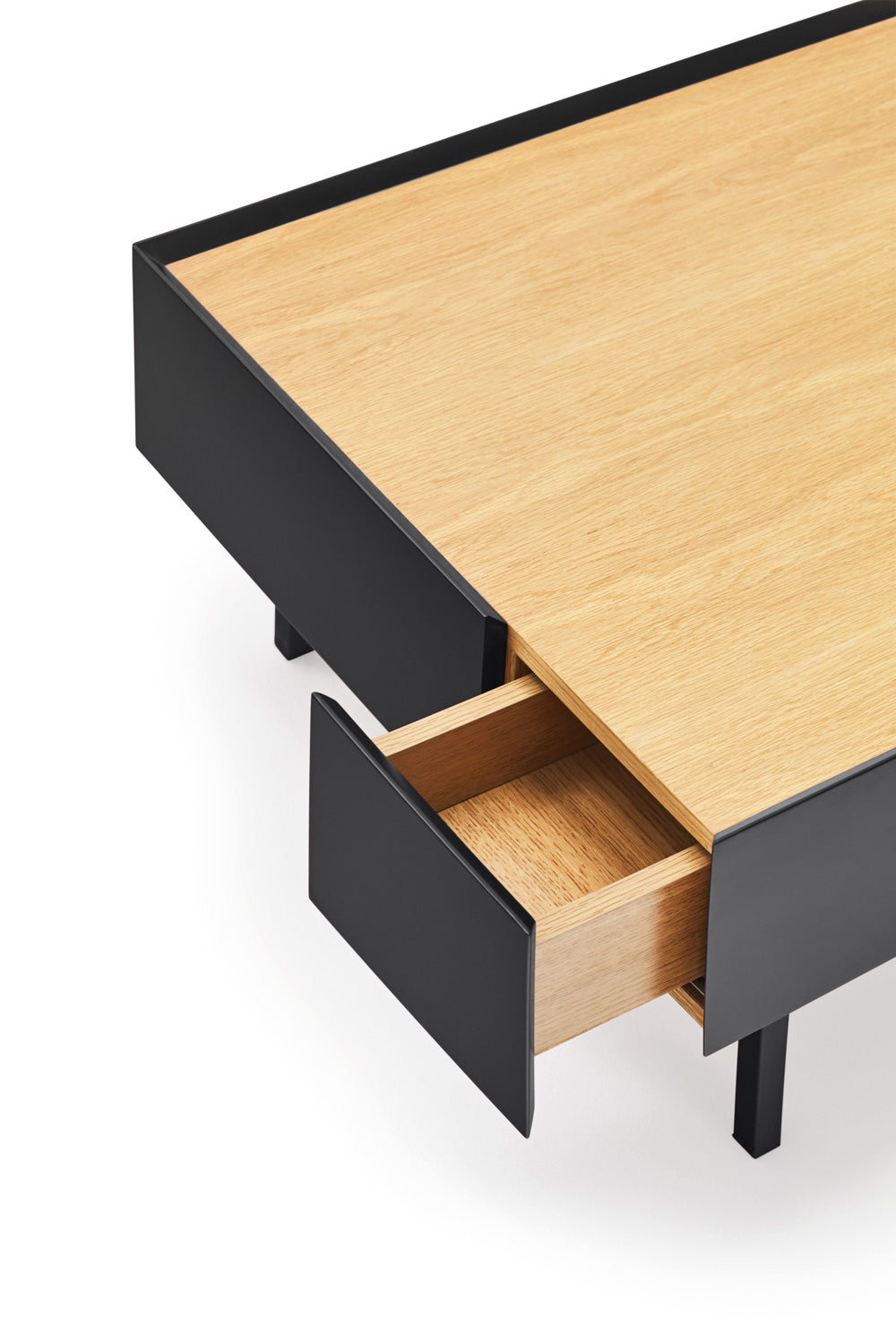 Table basse de salon rectangulaire 110x60 cm Arista de Teulat noire