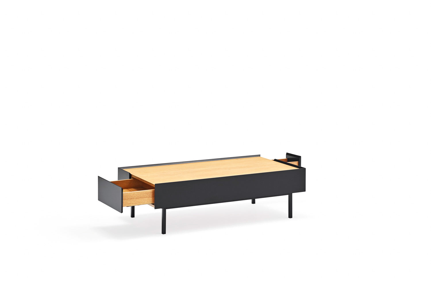 Table basse de salon rectangulaire 110x60 cm Arista de Teulat noire