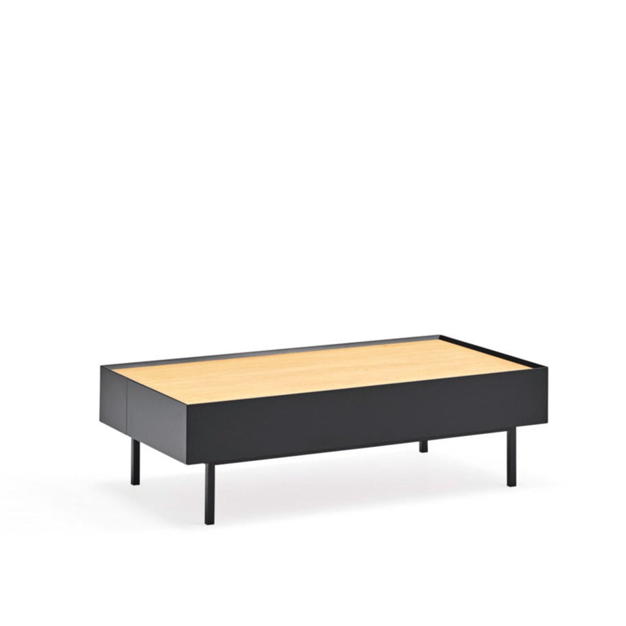 Table basse de salon rectangulaire 110x60 cm Arista de Teulat noire