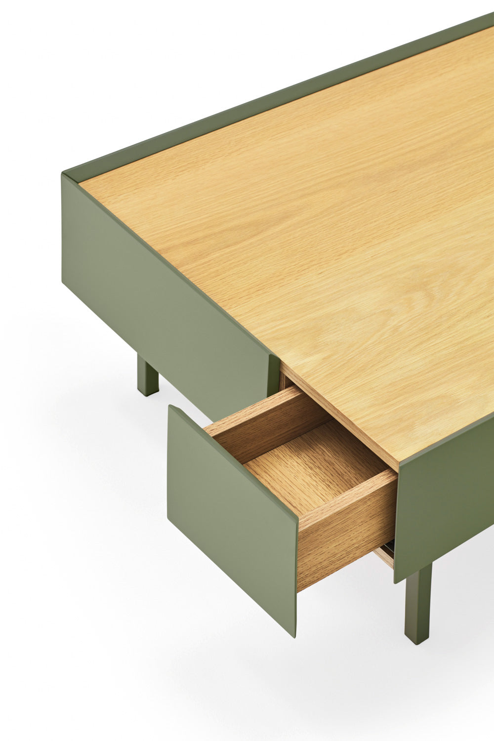 Table basse de salon 110x60 cm Arista Teulat vert