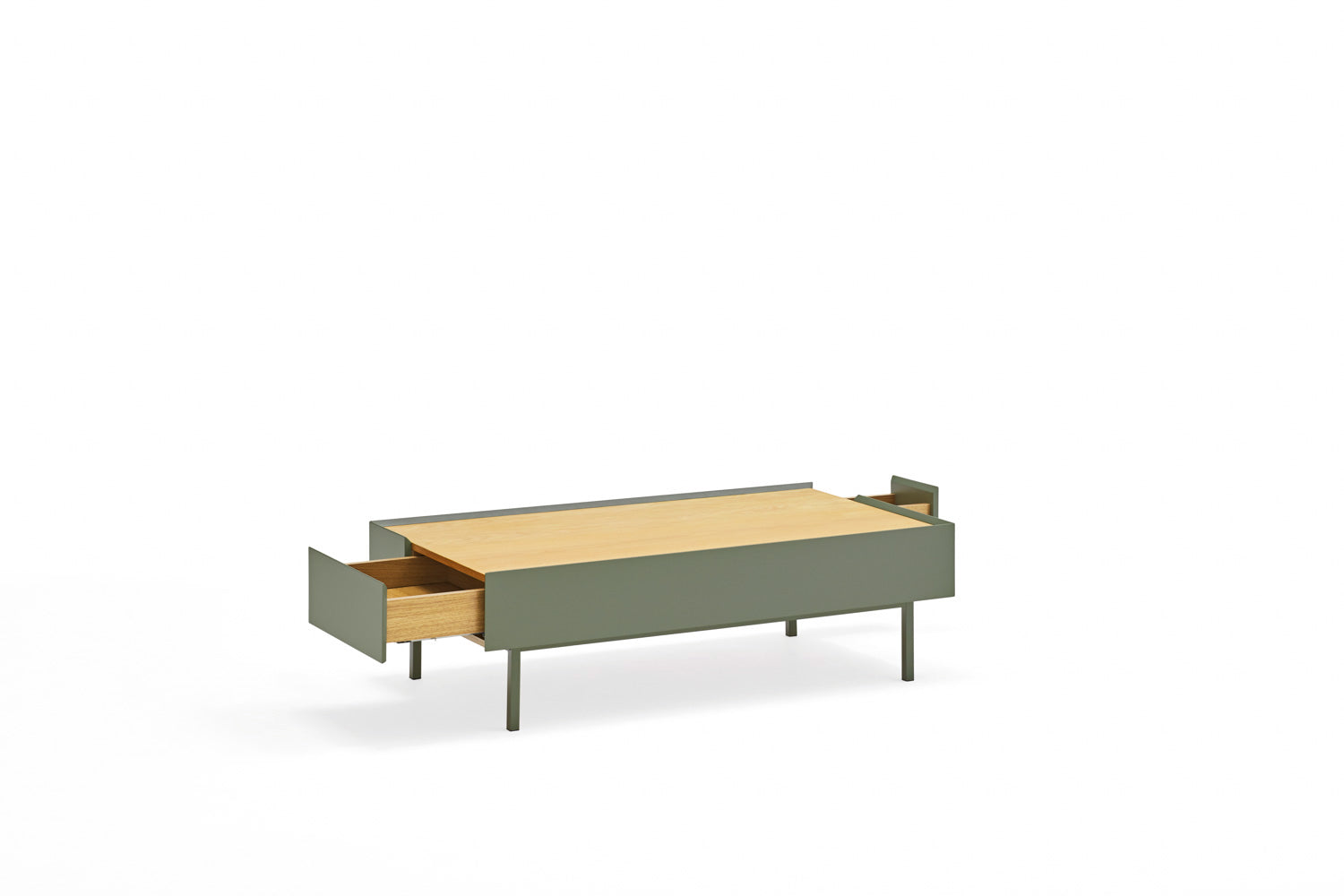 Table basse de salon 110x60 cm Arista Teulat vert