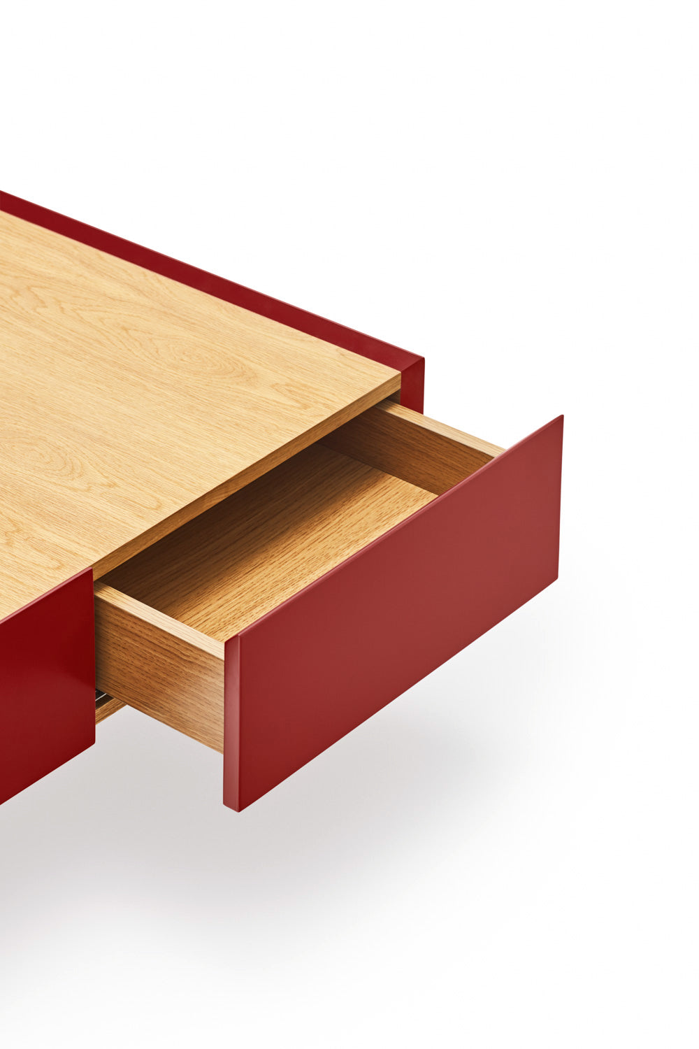 Table basse de salon 110x60 cm Arista Teulat rouge
