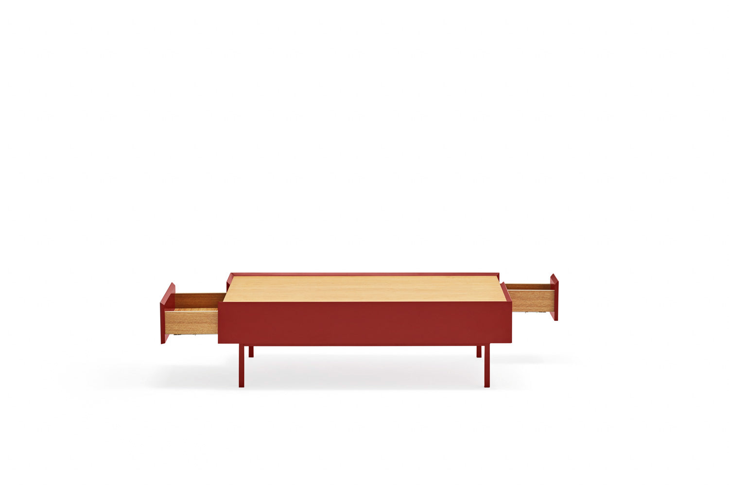 Table basse de salon 110x60 cm Arista Teulat rouge