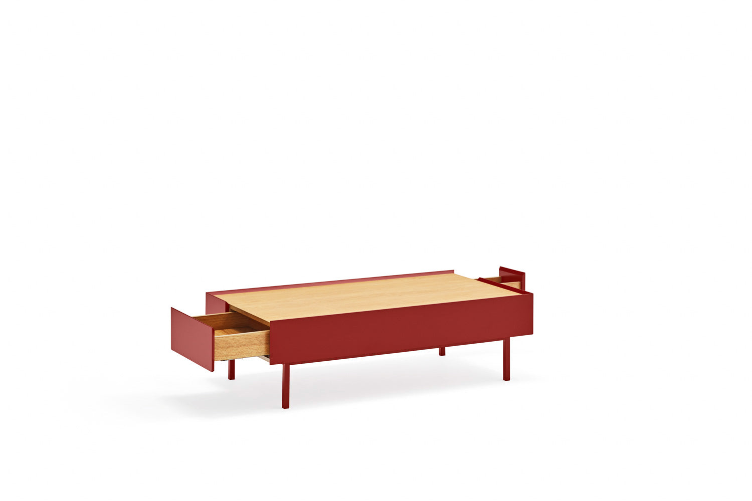Table basse de salon 110x60 cm Arista Teulat rouge