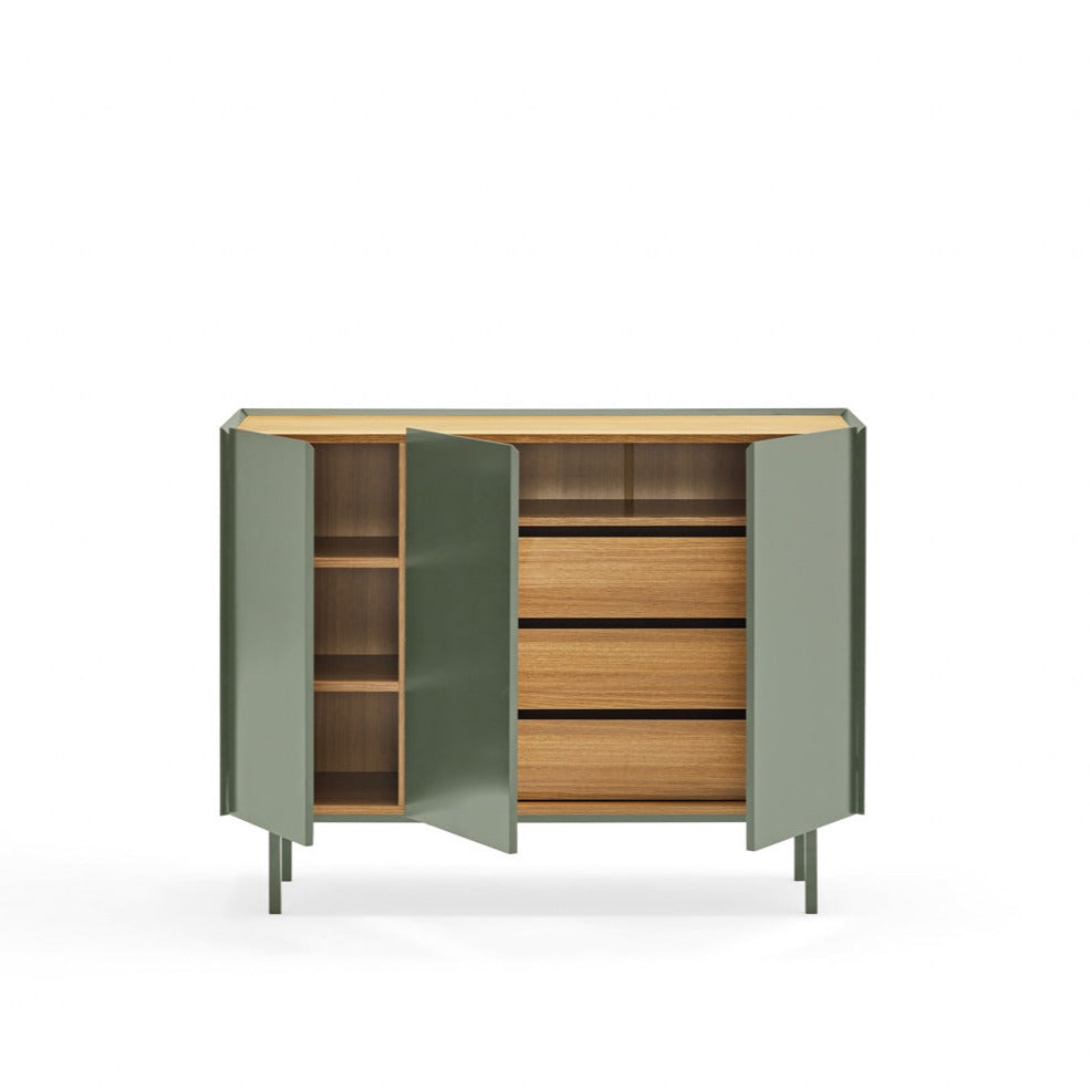 Buffet 3 portes 110x40 cm Arista de Teulat vert