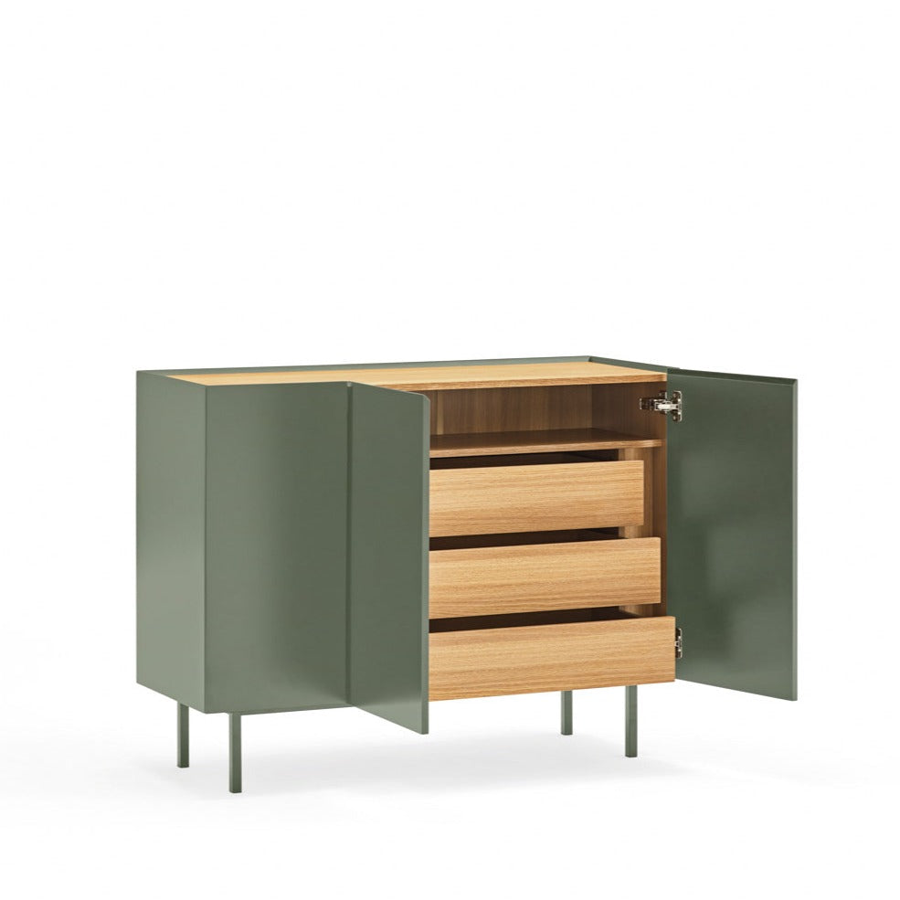 Buffet 3 portes 110x40 cm Arista de Teulat vert