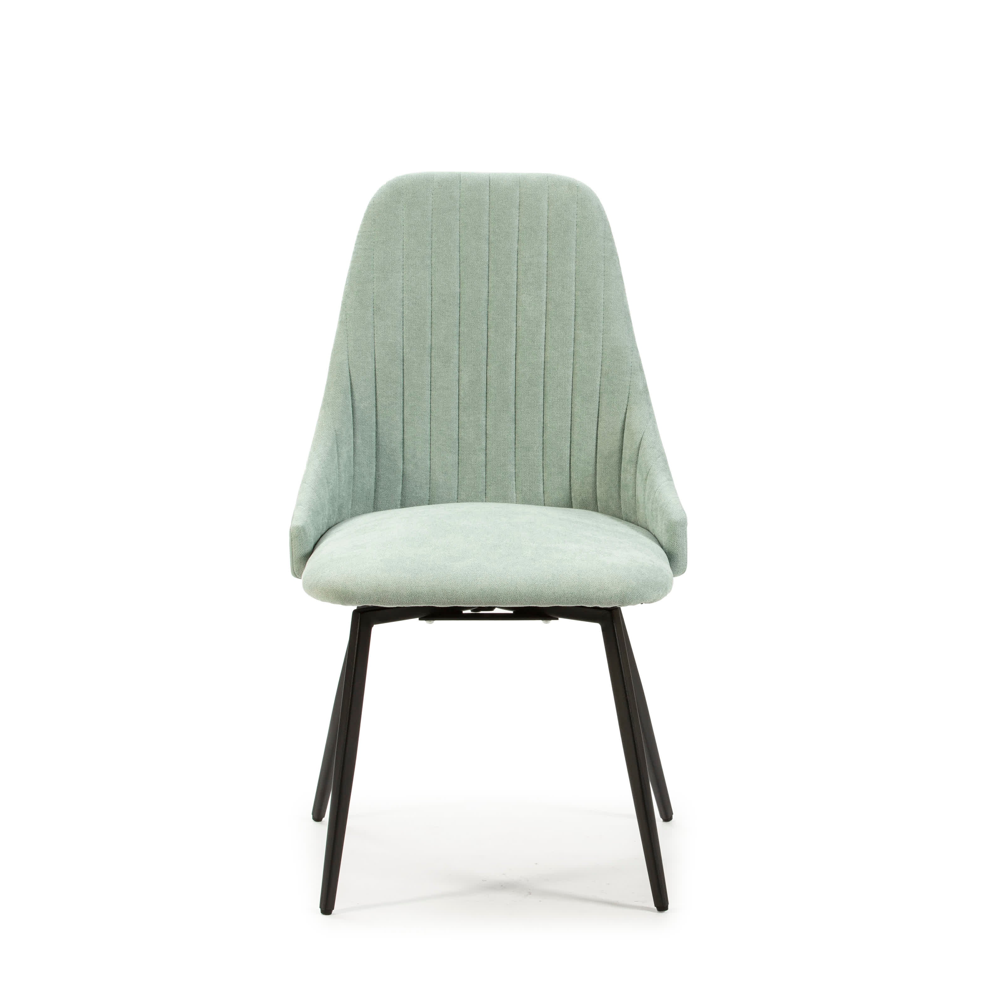 Set di 2 sedie in tessuto con gambe in metallo Elisa 43x44 h90 cm