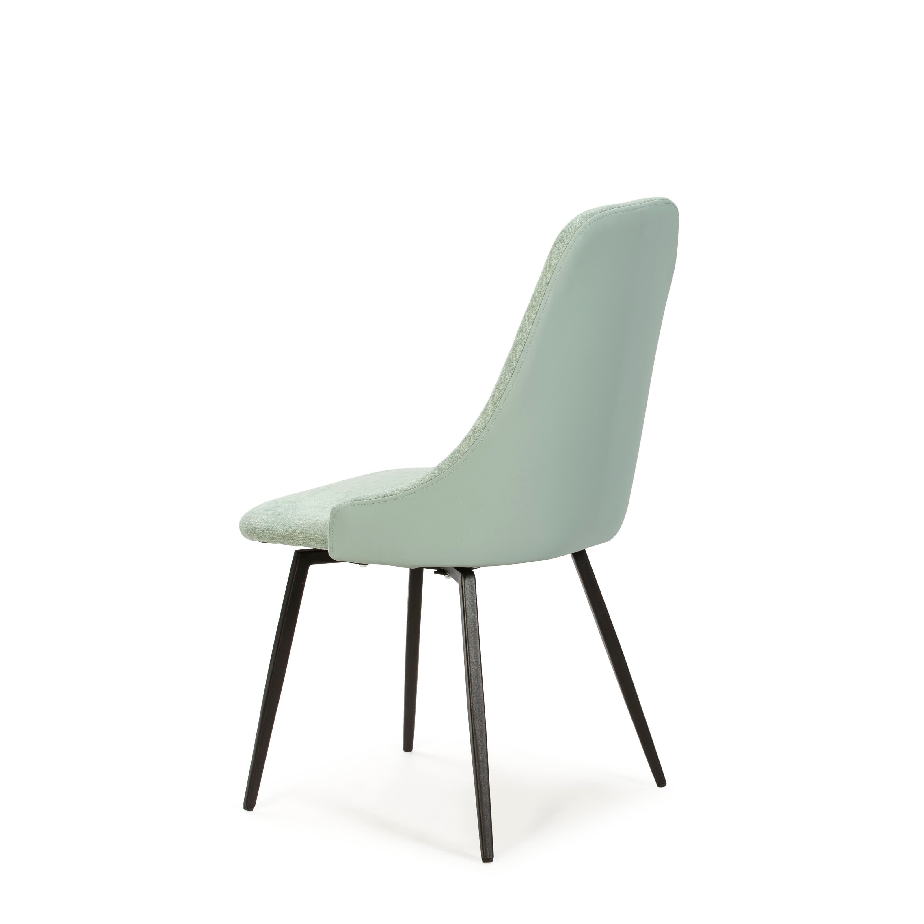 Set di 2 sedie in tessuto con gambe in metallo Elisa 43x44 h90 cm