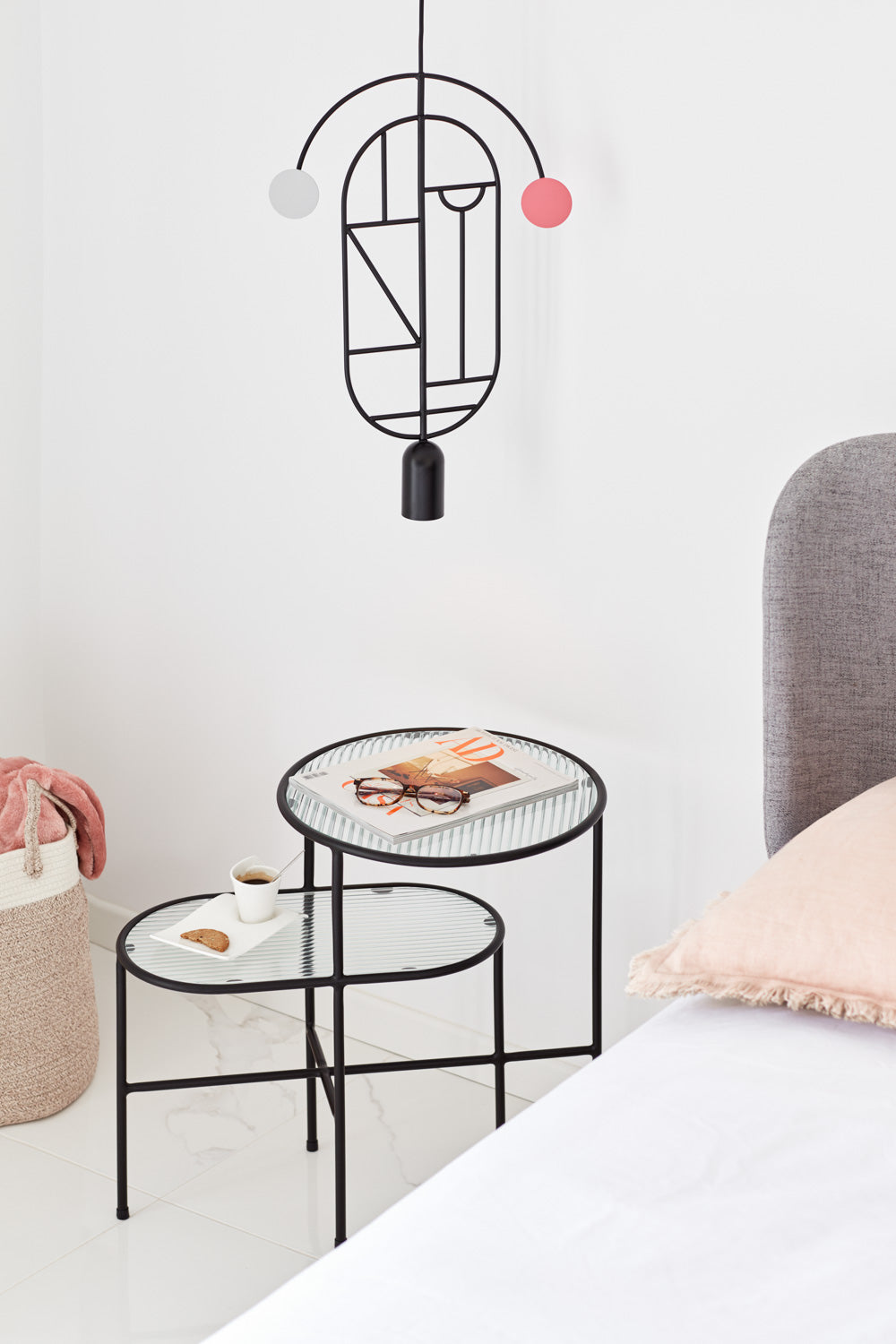 Lot de 2 tables basses 60x40 cm Nix de Teulat noires