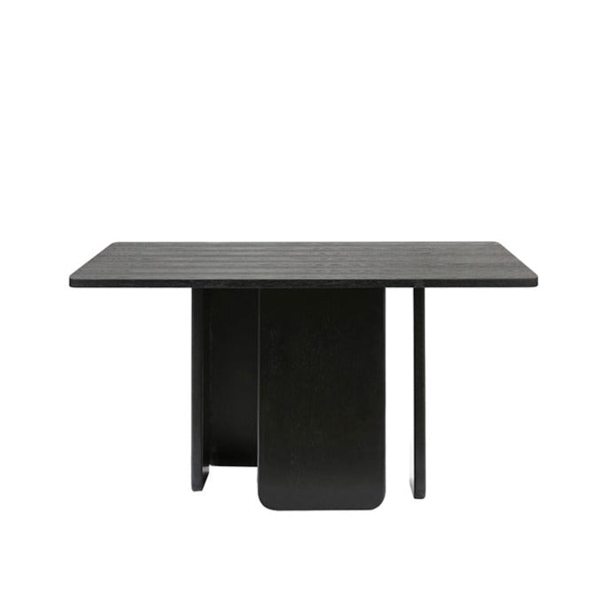 Table à manger 4 places 137x137 cm Arq de Teulat en frêne noir