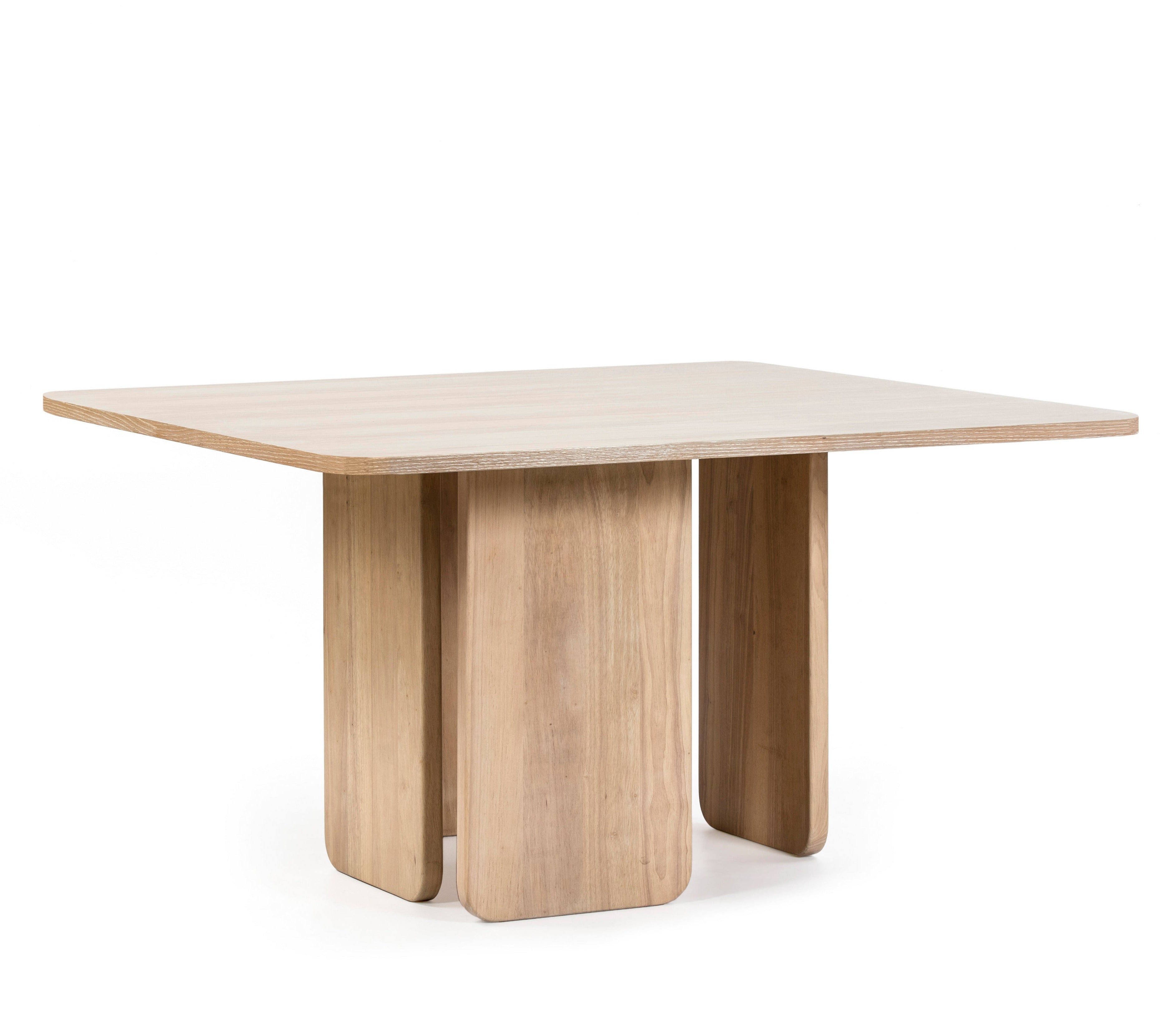 Table à manger 4 places 137x137 cm Arq de Teulat en frêne naturel