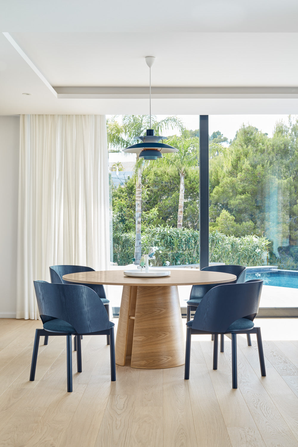 Lot de 2 chaises 50x78 h45 cm Dam en frêne bleu