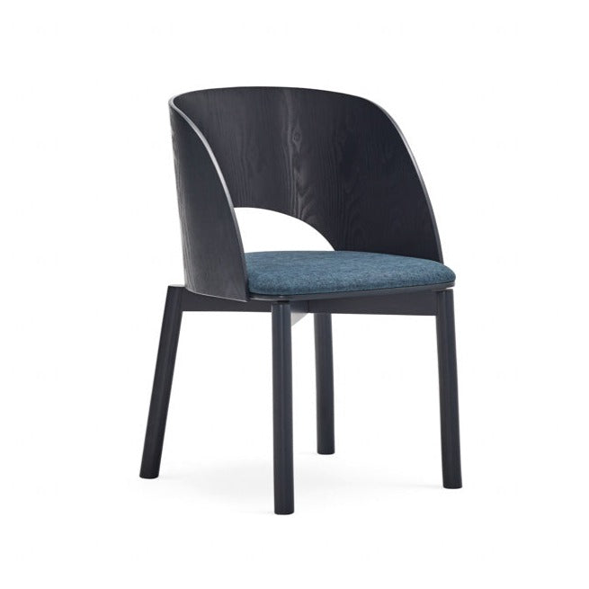 Lot de 2 chaises 50x78 h45 cm Dam en frêne bleu