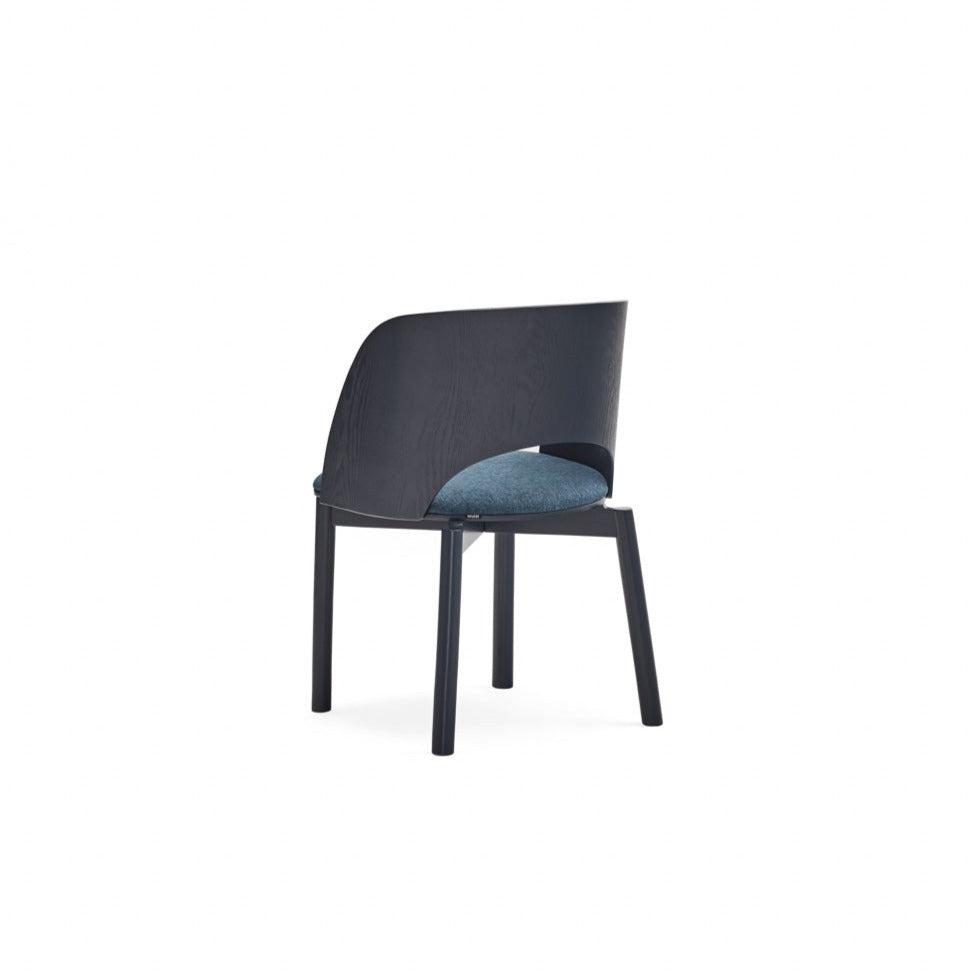 Lot de 2 chaises 50x78 h45 cm Dam en frêne bleu