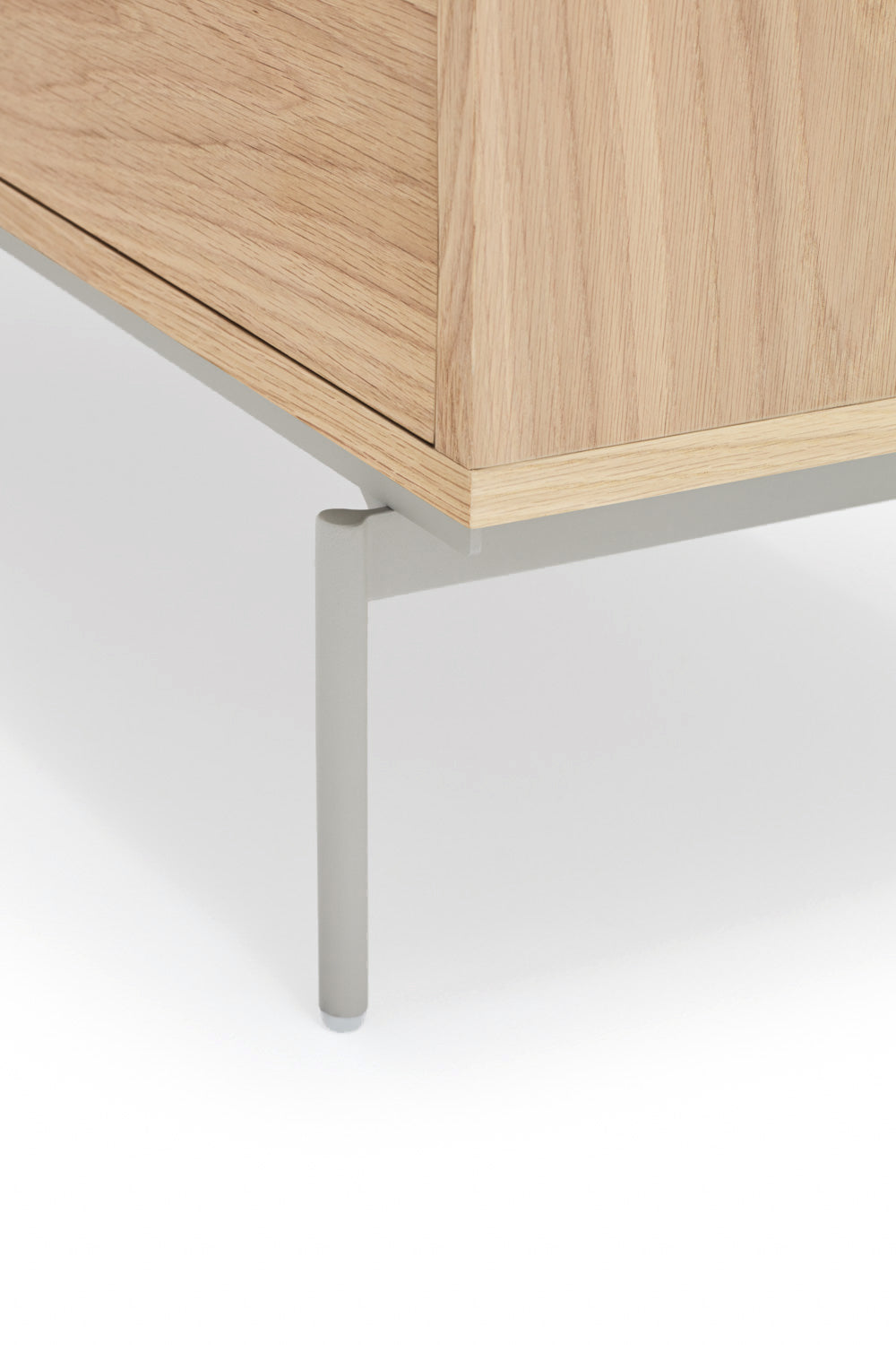 Buffet 2 portes 92x130 cm chêne/gris clair Valley de Teulat