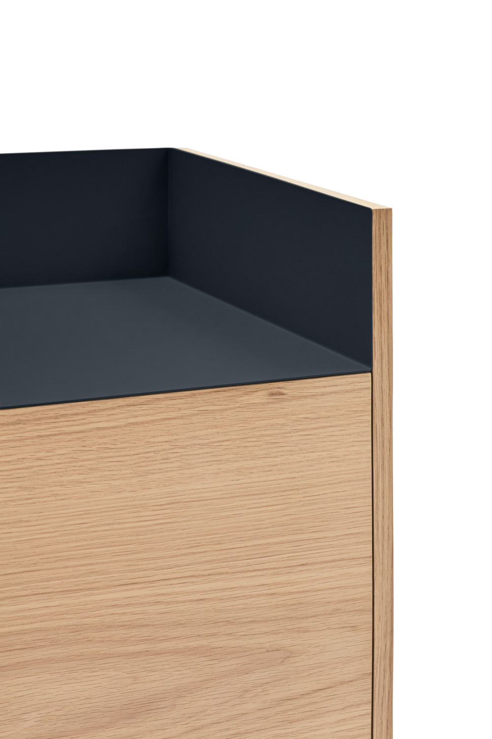 Buffet 2 portes 92x130 cm Valley de Teulat chêne/bleu