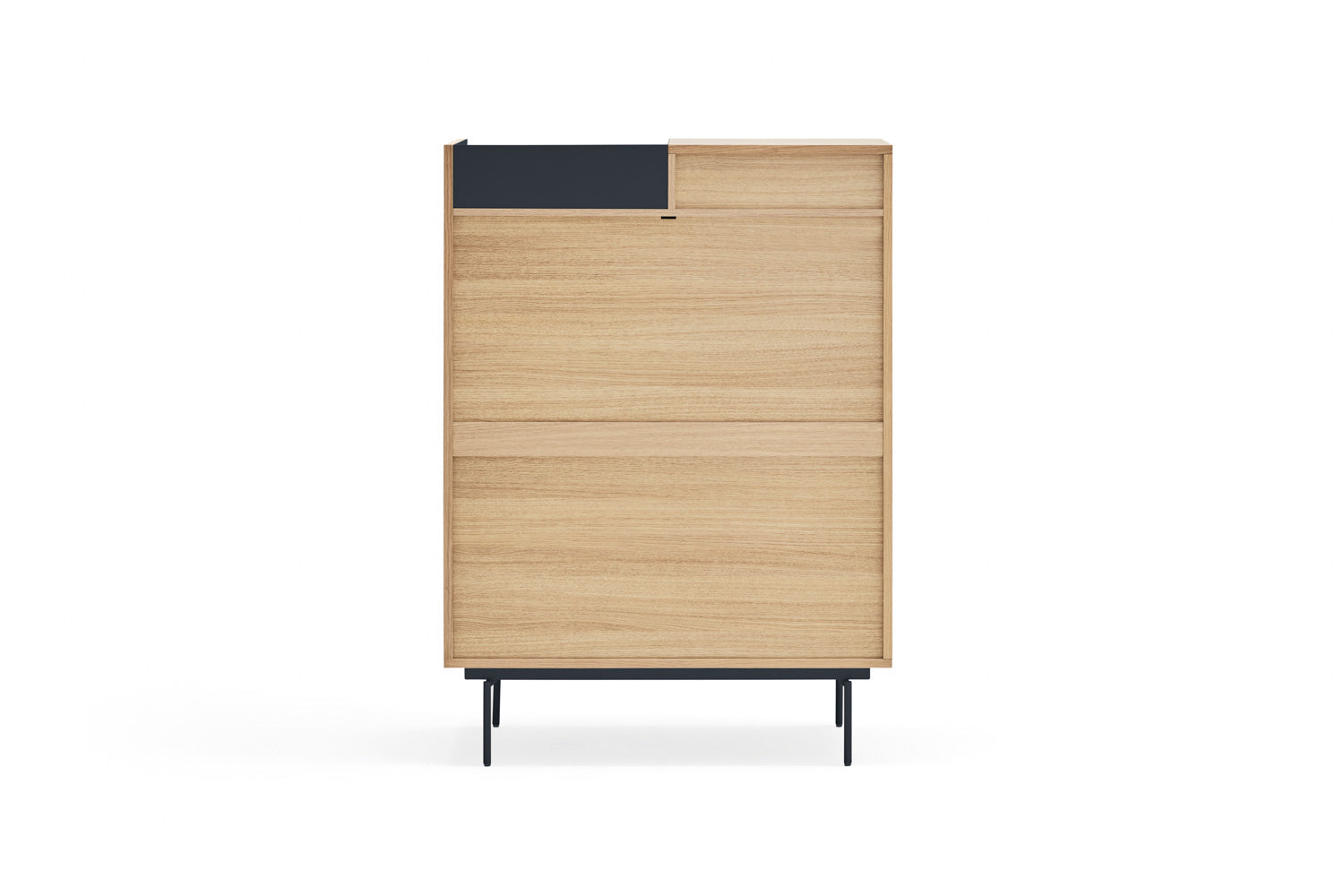 Buffet 2 portes 92x130 cm Valley de Teulat chêne/bleu