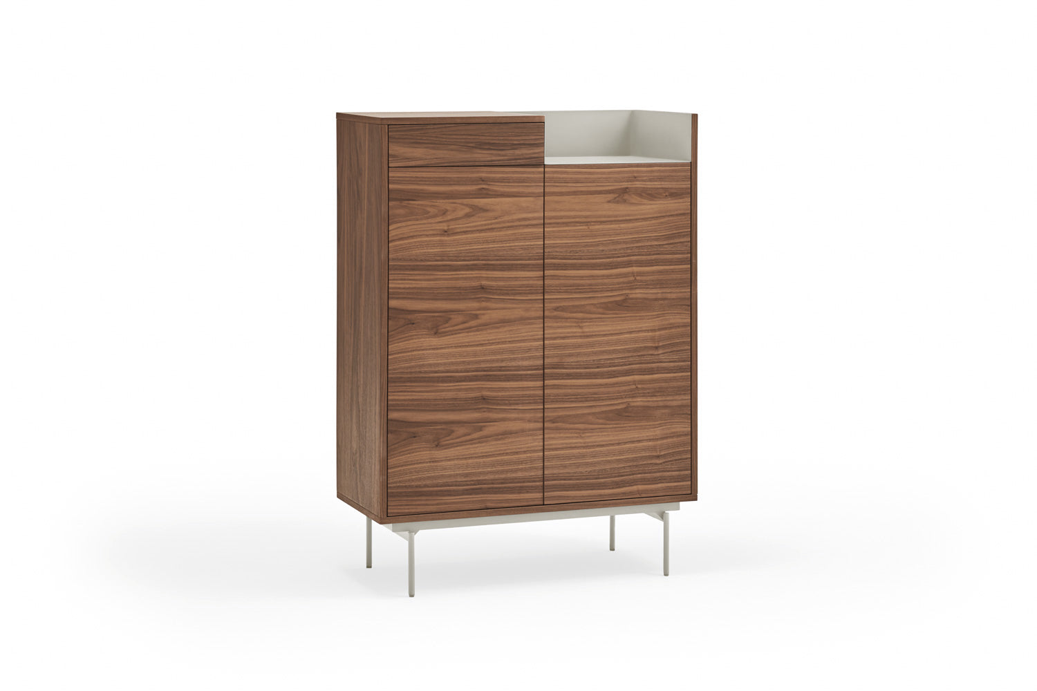 Buffet 2 portes 92x130 cm Valley de Teulat noyer/gris clair