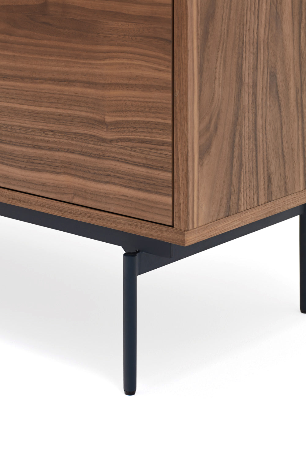 Buffet 2 portes 92x130 cm Valley de Teulat noyer/bleu