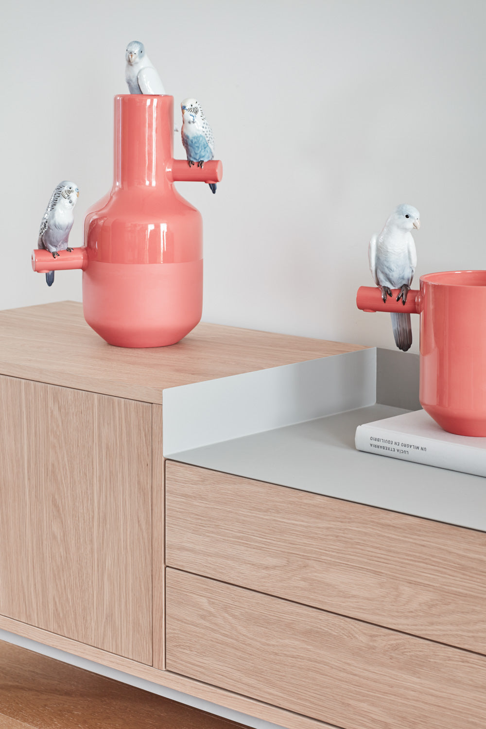 Meuble TV 180x40 cm Valley de Teulat chêne/gris clair