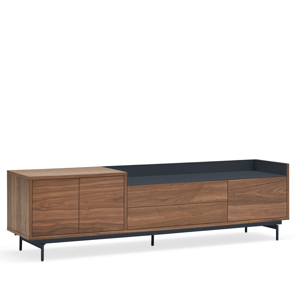 Meuble TV 180x40 cm Valley deTeulat noyer/Bleu