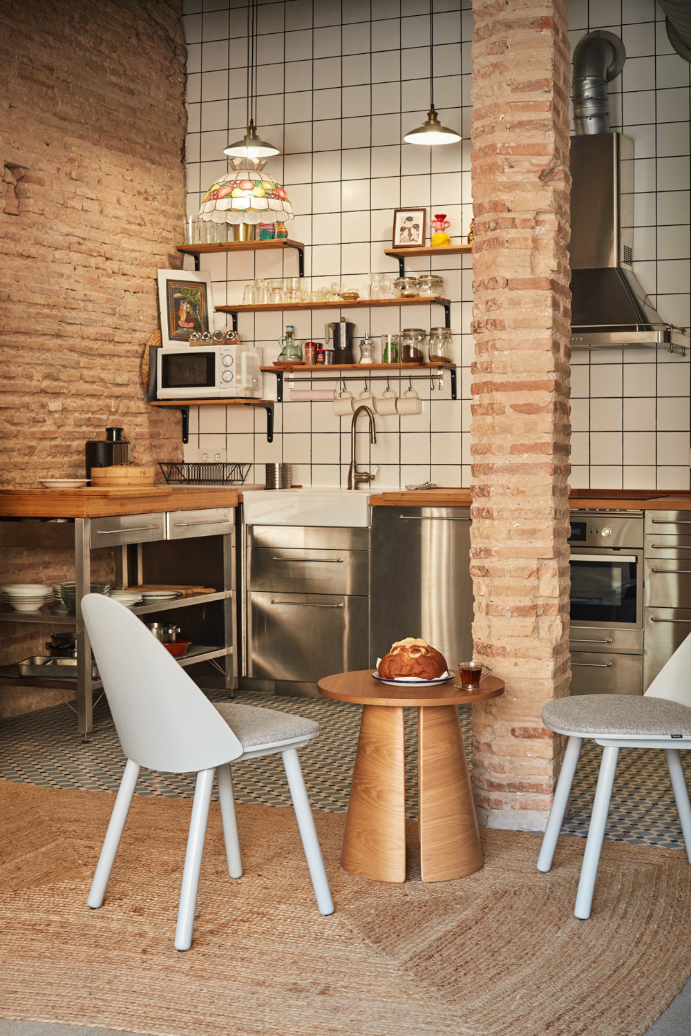 Table basse ronde Ø50 h50 cm Cep de Teulat en bois naturel