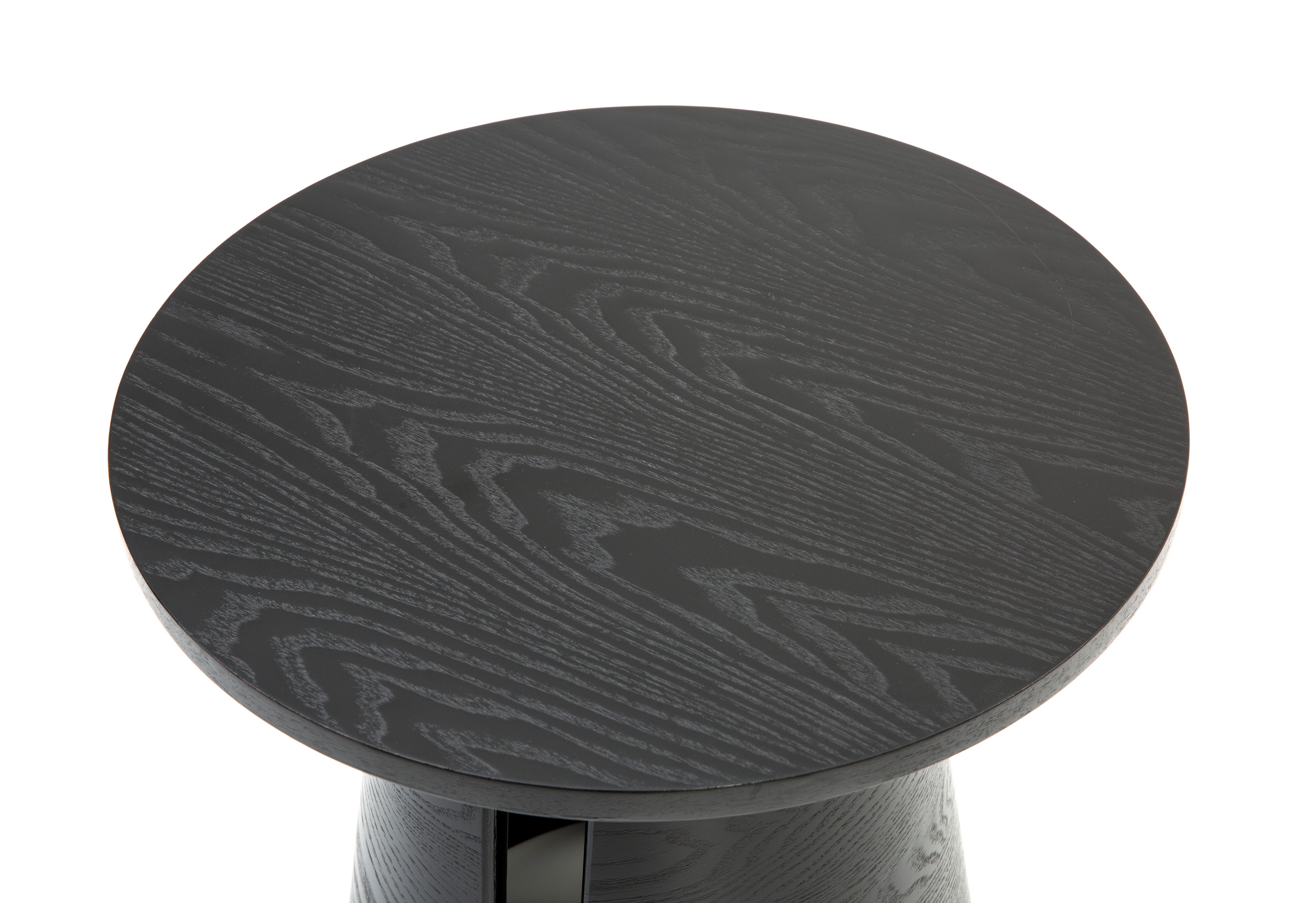 Table basse ronde Ø50 h50 cm Cep de Teulat en bois noir