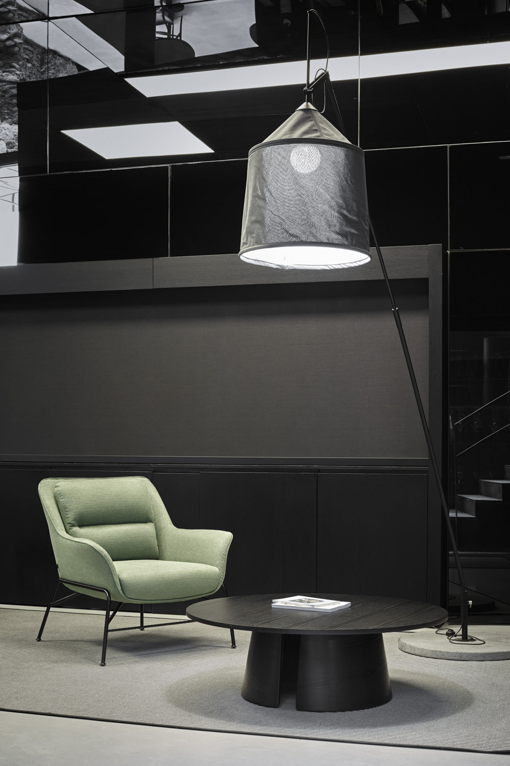 Table basse ronde Ø110 h36 cm Cep de Teulat noire