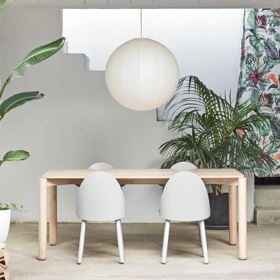 Table à manger 6 places 180x100 cm Atlas de Teulat en bois naturel