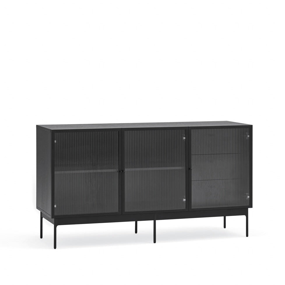 Buffet 3 portes 140x45 cm Blur de Teulat noir